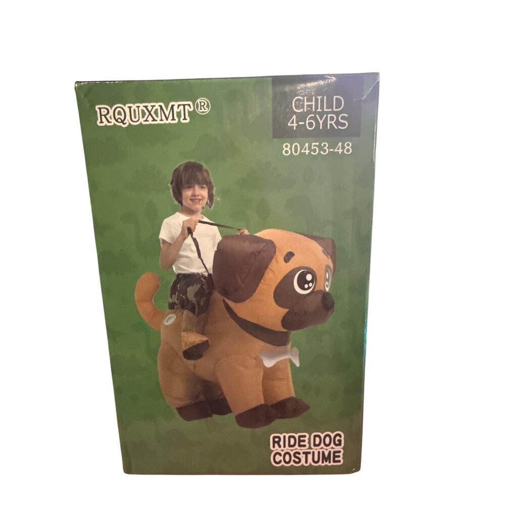 Kid's 4-6y inflatable ride dog costume NIB